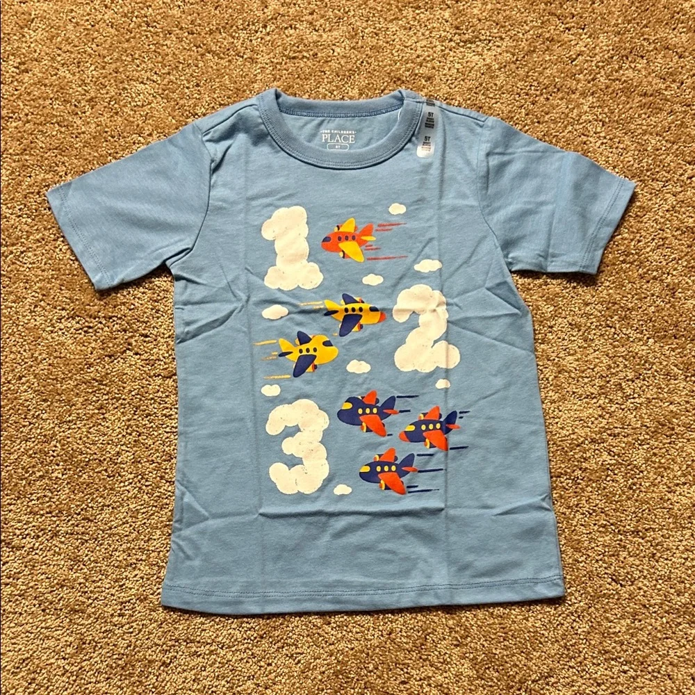 The Children's Place Blue Airplane Tee 5T